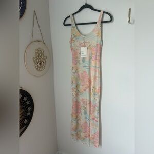 Viral See You Monday Pastel Mesh Italy Maxi Dress